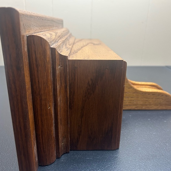 Vintage knick knack shelf / ledge - wood wall hanging decor - 16" across - Picture 6 of 12